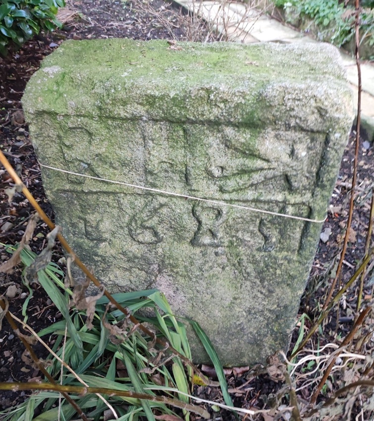 upright stone inscribed R.H. 1658