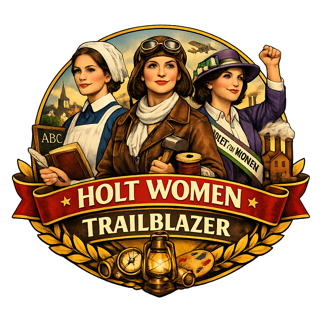 Holt women trailblazer emblem showing figures